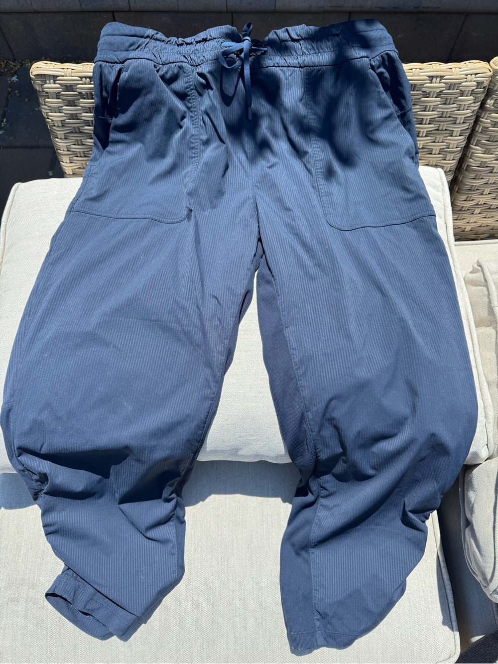 lululemon athletica Navy Blue Track Joggers with Drawstring Waist